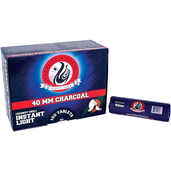 STARBUZZ 40MM INSTANT-LIGHT CHARCOAL (100pcs)