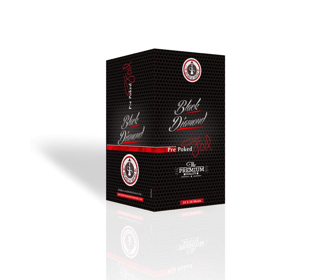 Black Dimond Foil Non-Pocked 24 Packs 50 Sheets